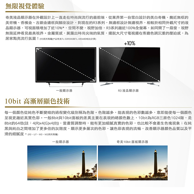 奇美CHIMEI 75吋4K HDR 低藍光智慧連網顯示器 TL-75U750