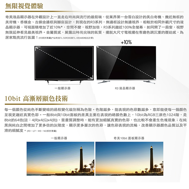 奇美CHIMEI 65吋4K HDR連網液晶顯示器 TL-65M300