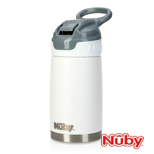 Nuby不鏽鋼真空隨行杯/雪花白_300ml(18M+)