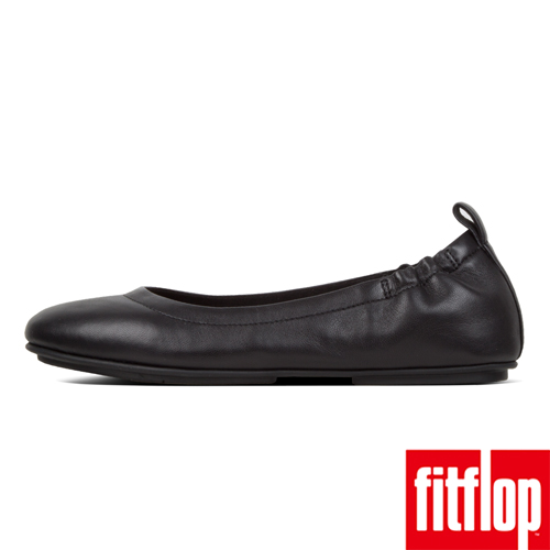 FitFlop ALLEGRO LEATHER BALLERINAS-黑色