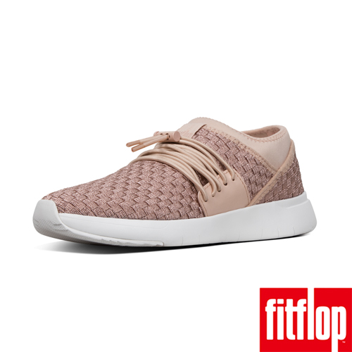 FitFlop STRIPKNIT LACE UP SNEAKERS-玫瑰金