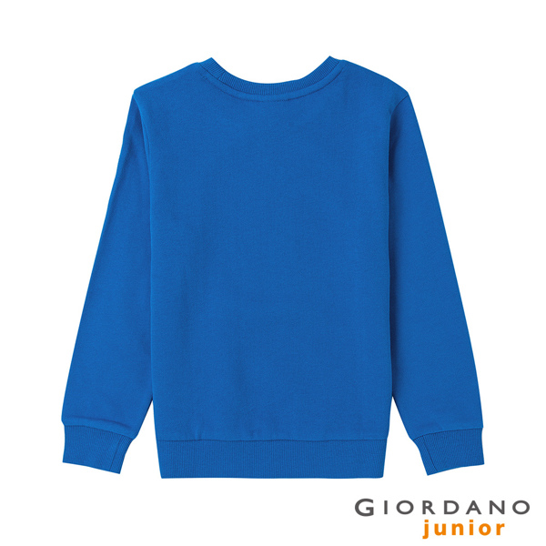GIORDANO 童裝童趣印花長袖T恤-01 法國藍