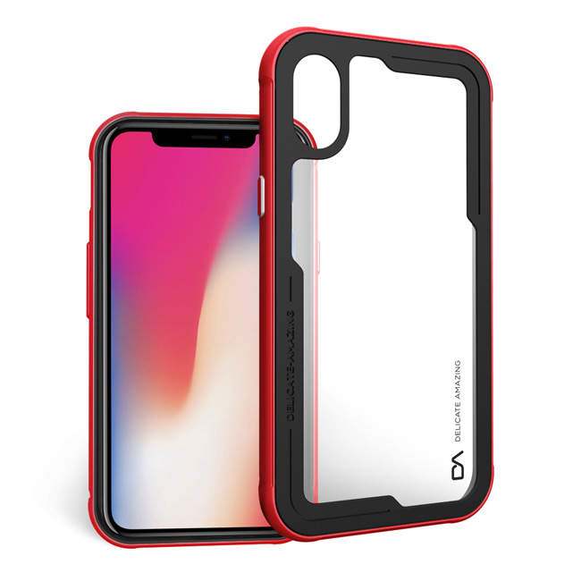 DA iPhone XR 鋁合金邊框防摔手機殼