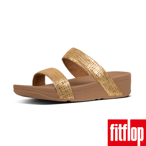 FitFlop CHAIN PRINT雙帶涼鞋黃色