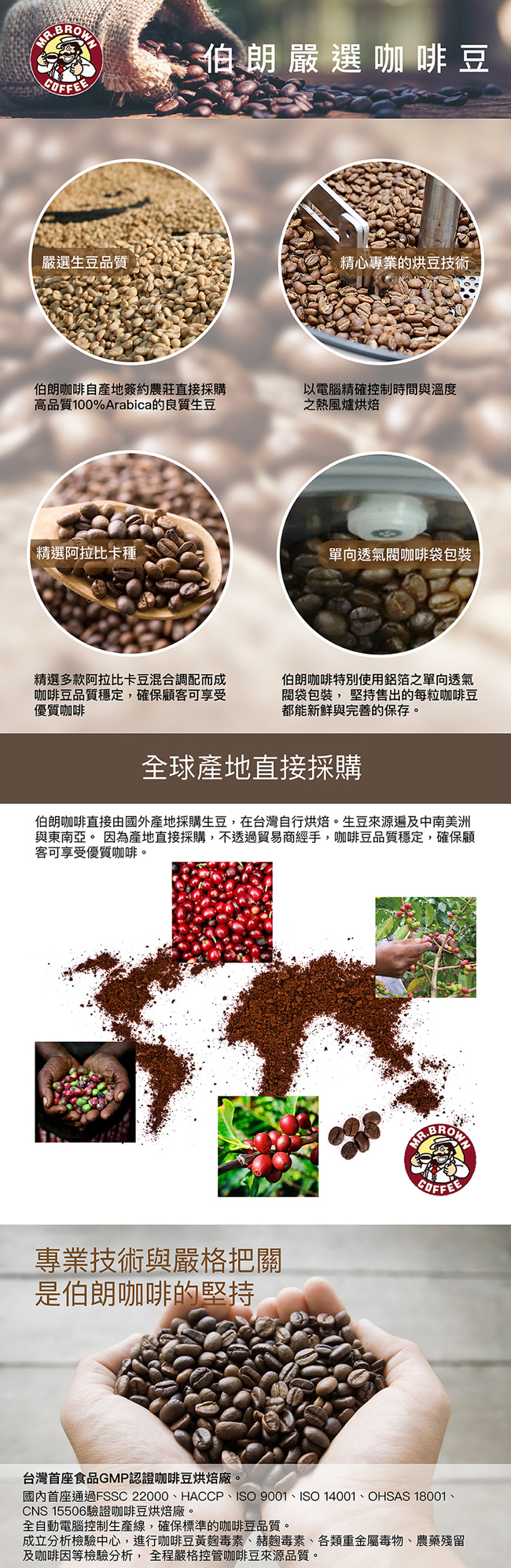 【MR.BROWN 伯朗】精選綜合咖啡豆一磅(綜合咖啡豆 Coffee Blends)