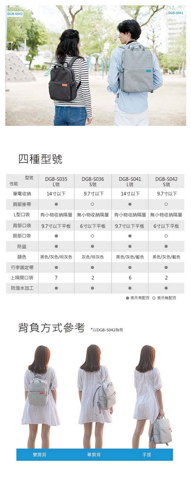 ELECOM 帆布多功能旅行後背包(L)S041-杏仁白