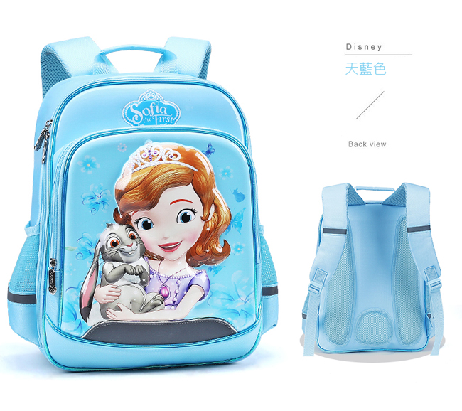 Disney 迪士尼 小公主蘇菲亞3D防潑水立體護脊書包 3色可選