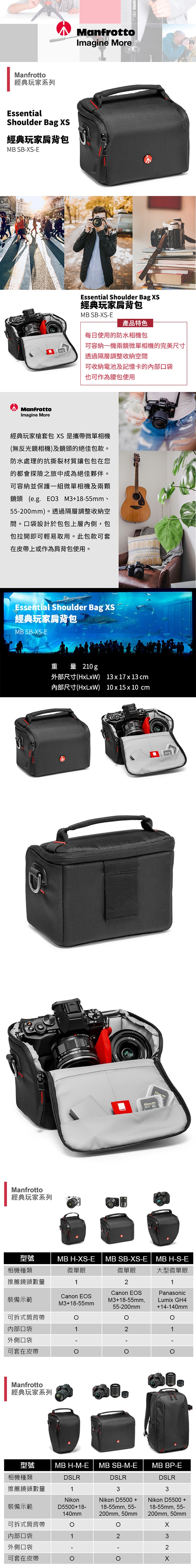 Manfrotto Essential經典玩家 肩背包 XS