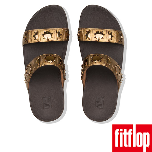 FitFlop CRESCENT STUD SLIDES-銅色