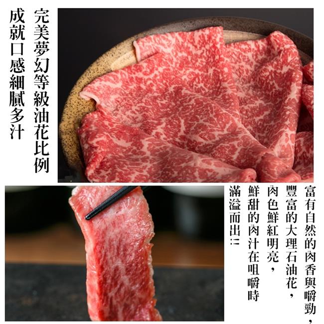 【海肉管家】美國極黑和牛SRF金牌翼板烤肉片6包(每包約100g)