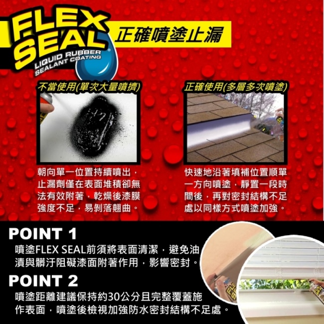 美國FLEX SEAL 萬用止漏劑(噴劑型/亮黑色)