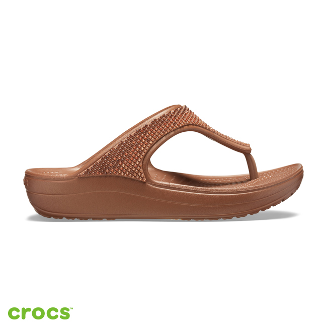 Crocs 卡駱馳 (女鞋) 思瓏漸層閃亮涼拖鞋-205743-7H3