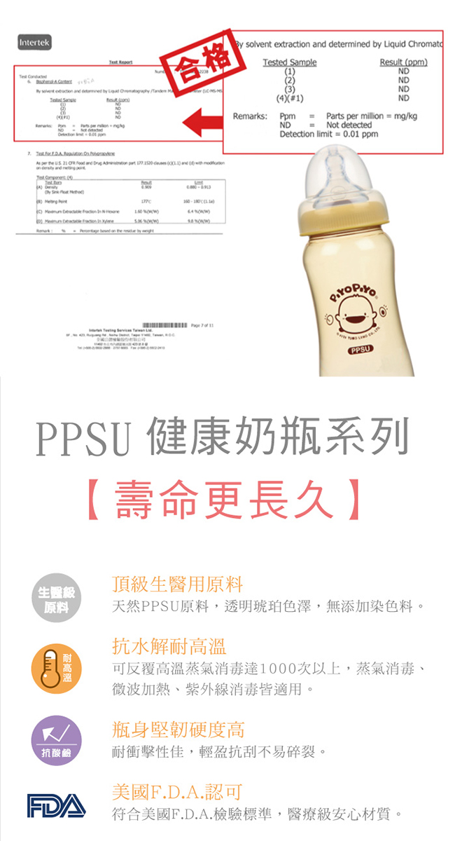 【任選】黃色小鴨《PiyoPiyo》媽咪乳感寬口徑PPSU防脹氣奶瓶240ml