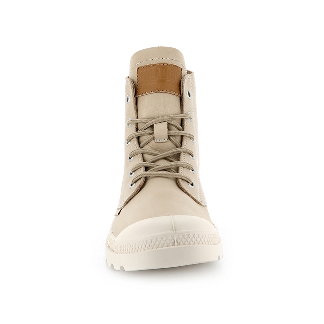 Palladium Pampa HI LTH UL經典皮革靴-男-米白