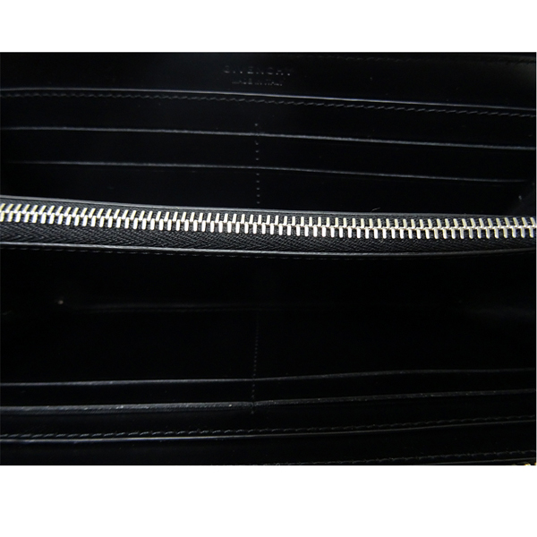 GIVENCHY 牛皮字母拉鍊長夾(黑色)