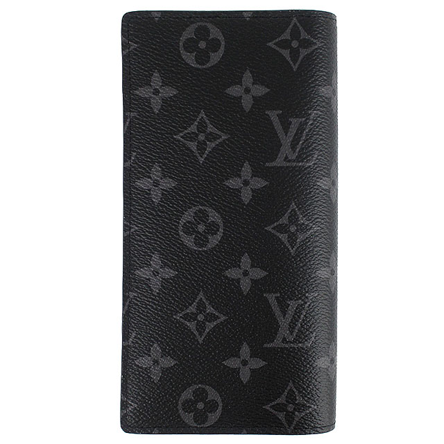 LV M61697 Monogram 黑灰色LV花紋開闔拉鍊長夾