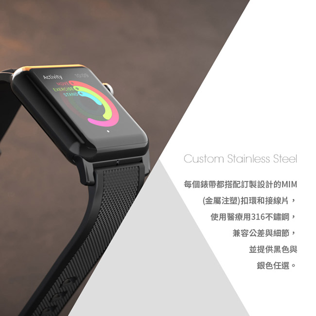 美國NOMAD (Apple Watch 42/44mm專用錶帶) 堅固矽膠錶帶