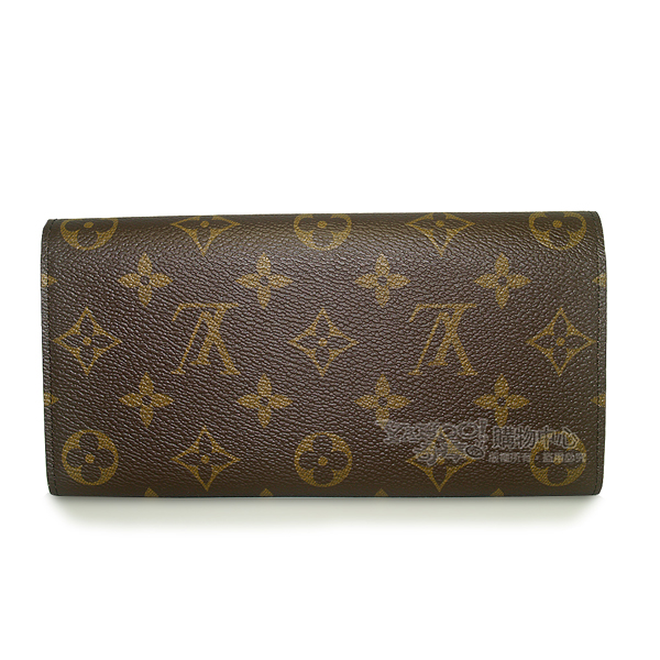 LV M61289 Emilie Monogram 經典釦式長夾(粉紅色)