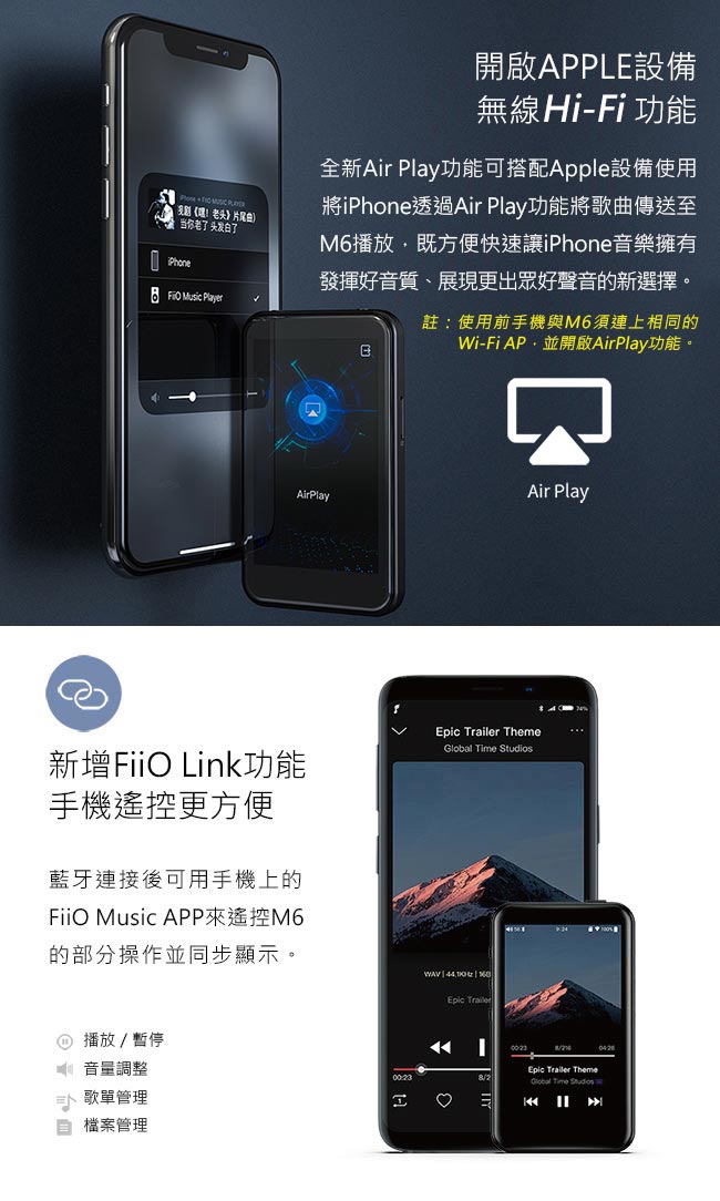 FiiO M6 高音質隨身Hi-Fi無損音樂播放器