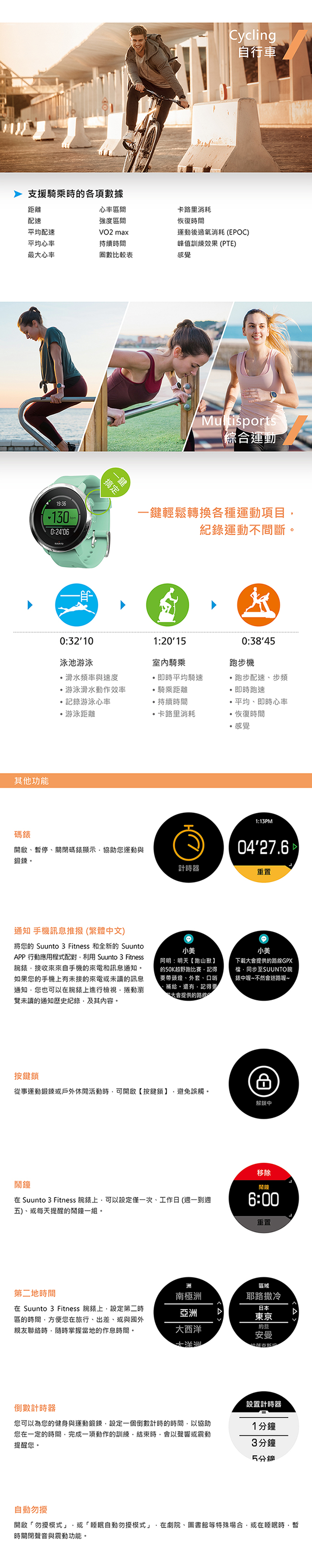 SUUNTO 3 Fitness 保持健康與活力生活的體適能運動腕錶 (經典黑)