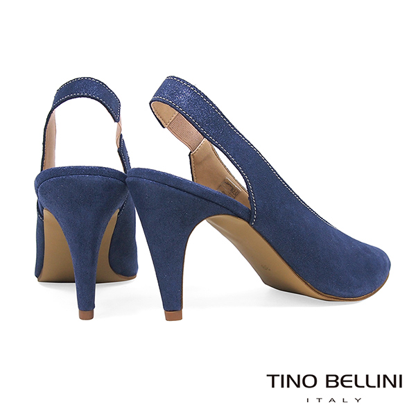 Tino Bellini 義大利進口V型深楦尖頭跟鞋 _ 藍