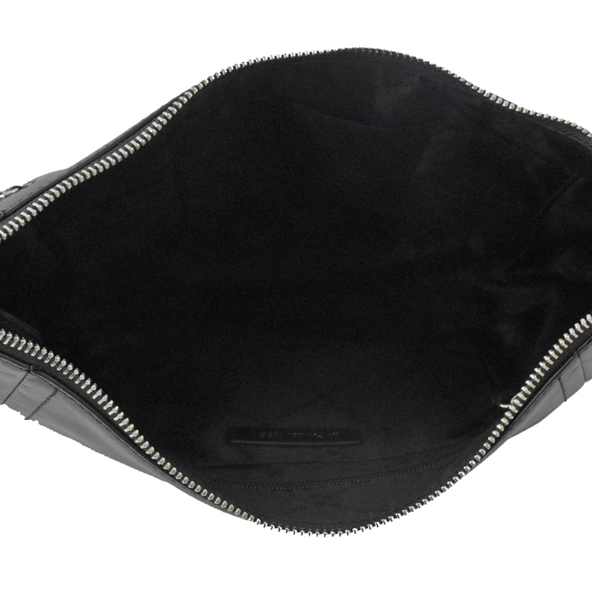 MICHAEL KORS SADIE金屬鍊裝飾邊單把拉鏈肩背包(黑)