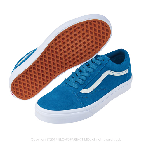 (男)VANS Old Skool 經典素面休閒鞋*藍色