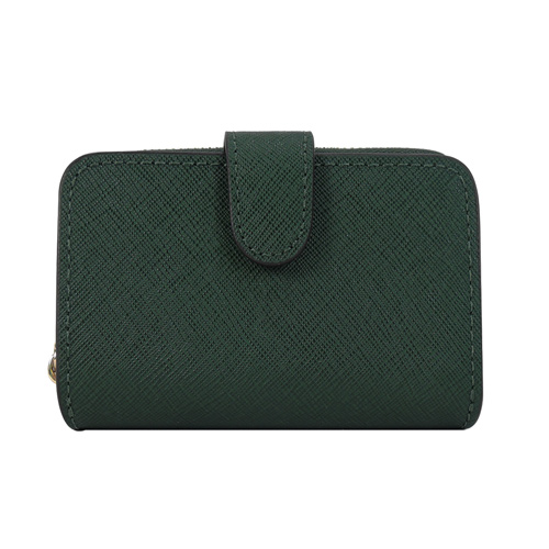 MICHAEL KORS JET SET方牌防刮皮革鑰匙零錢包(綠)