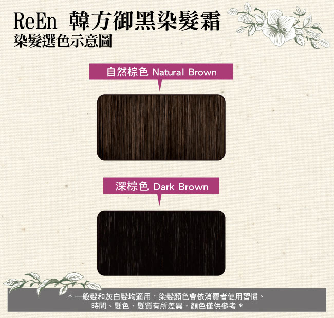 ReEN 黃金潤膏洗髮精華 染髮超值2 1組(深棕)