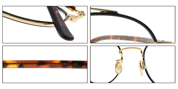 NINE ACCORD眼鏡 韓系圓框/黑銀 #PLACO OLIVER C04