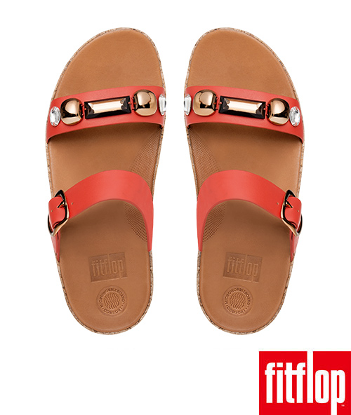 FitFlop JEWELEY雙帶涼鞋亮橘色