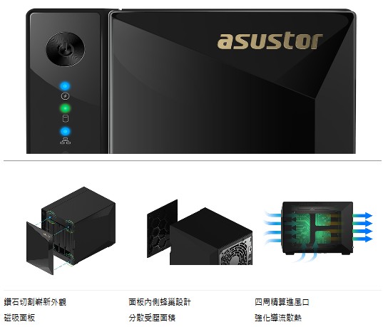 ASUSTOR華芸 AS4002T 2Bay NAS網路儲存伺服器