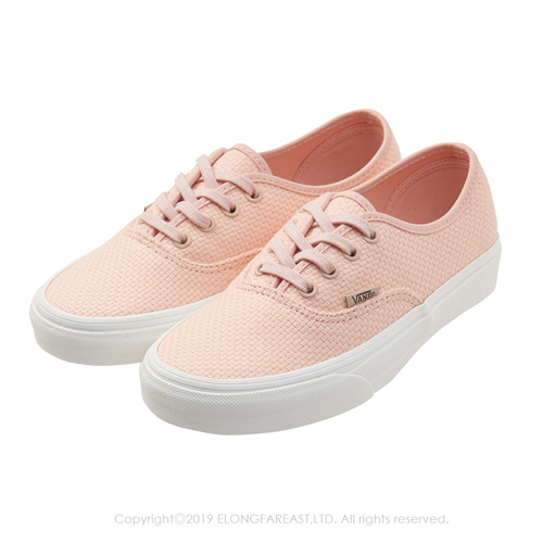 (女)VANS Authentic 編織素色休閒鞋*粉膚