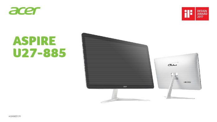 Acer U27-885 i7-8550U/16GB/2TB 27型AIO液晶電腦