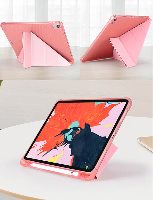Apple蘋果 iPad 9.7吋2017/2018版TPU筆槽多折連體保護皮套