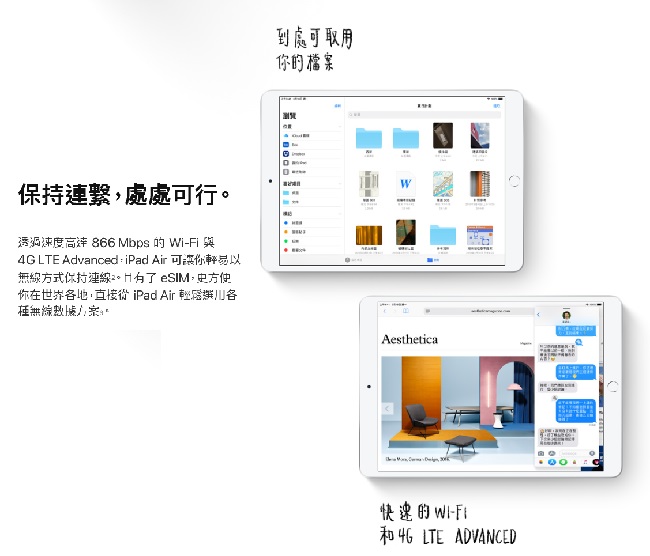 Apple 2019 iPad Air 10.5吋256GB WIFI平板電腦