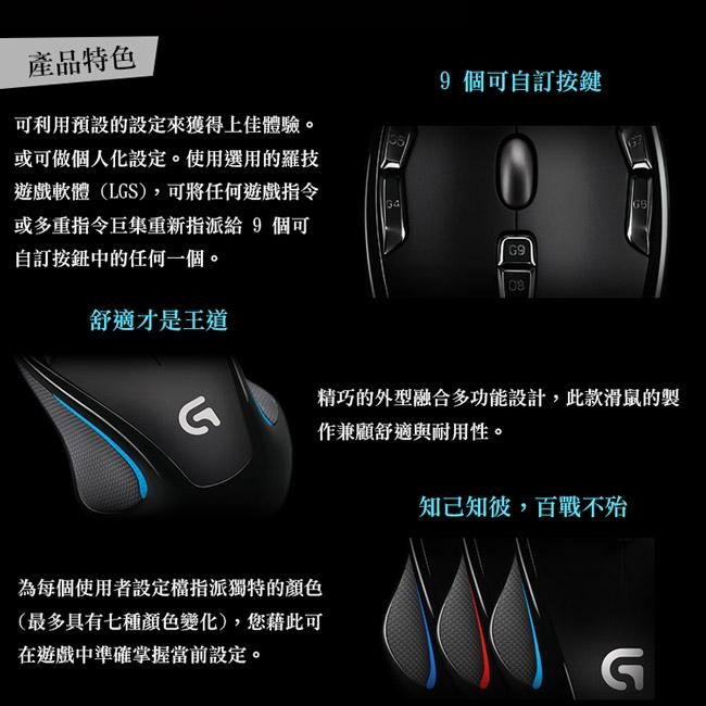 羅技 G300s 玩家級光學電競滑鼠