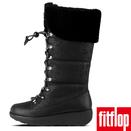 FitFlop HARRIET HIGH SNOW BOOTS-黑