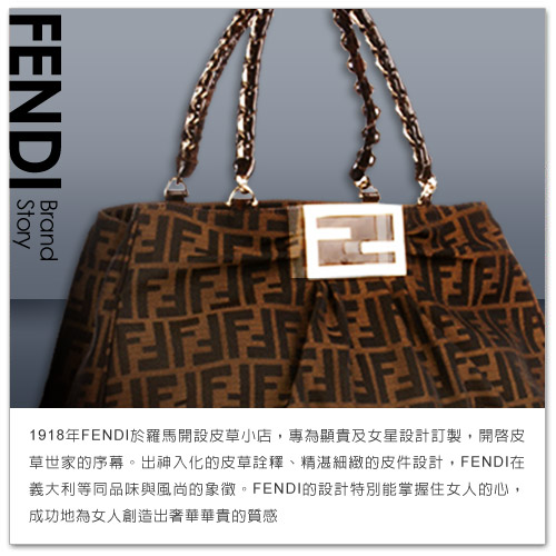 FENDI Petit 2Jours 琺瑯飾小牛皮手提肩背包(天空藍x駝色襯裡)