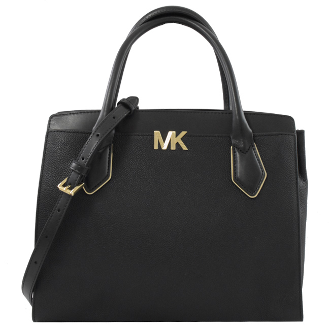 MICHAEL KORS MONTGOMERY 大MK字雙層手提兩用包(黑)