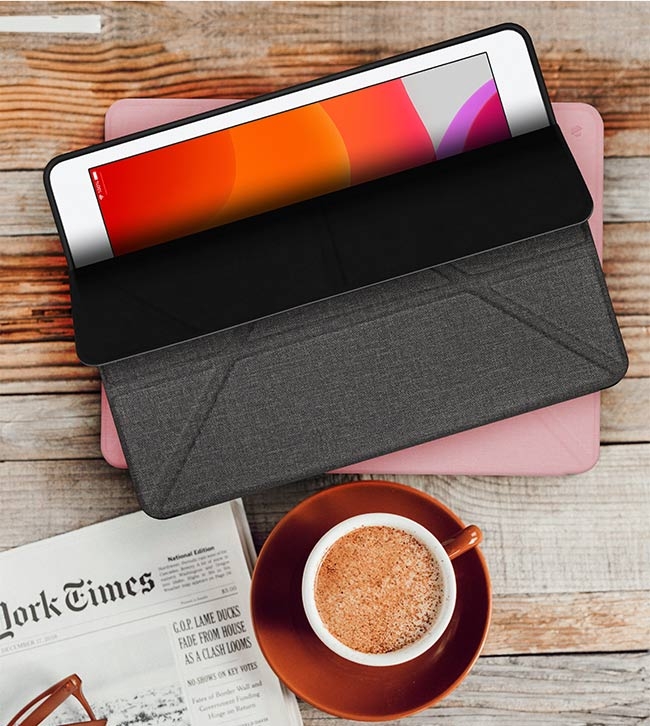 JTLEGEND iPad 2019 Amos 10.2吋 折疊布紋皮套(含筆槽)