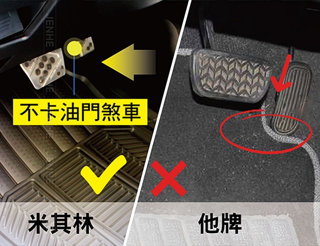 MICHELIN 915 米其林 前駕駛+前乘客 兩片式腳踏墊 黑