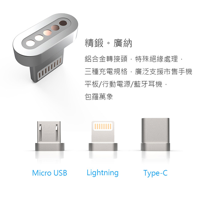 DIKE 磁吸充電線1M(無附磁吸頭)-DL210