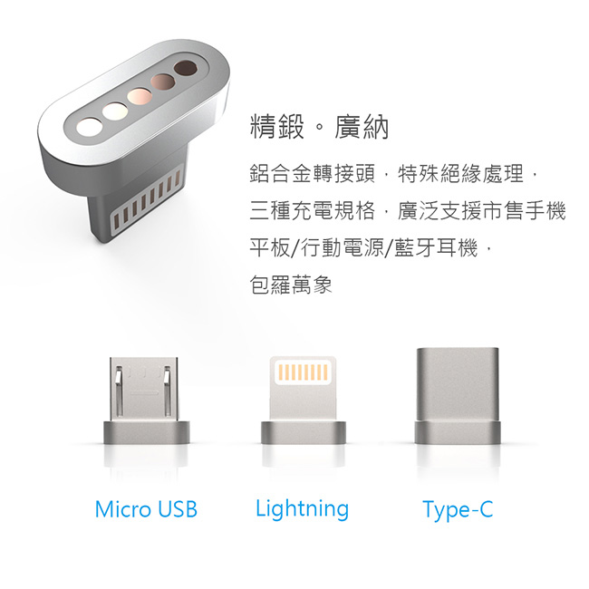 DIKE 超強磁力 Micro USB磁吸頭 DLM200