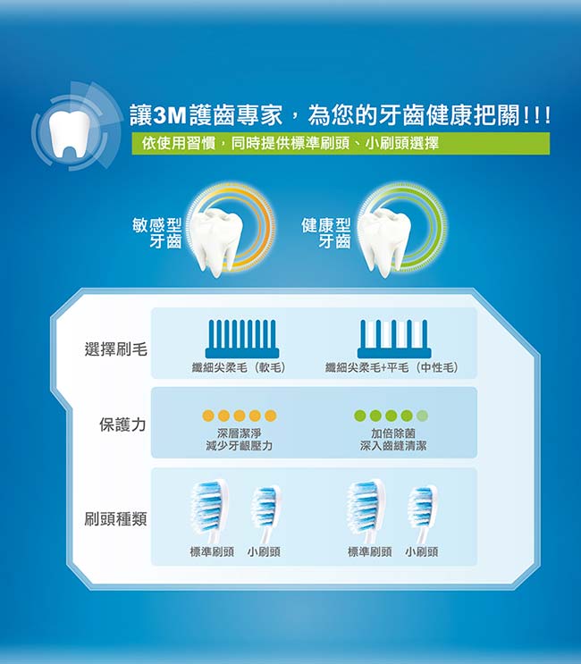 3M 8度角潔效抗菌牙刷-標準刷頭纖細尖柔毛(3入)