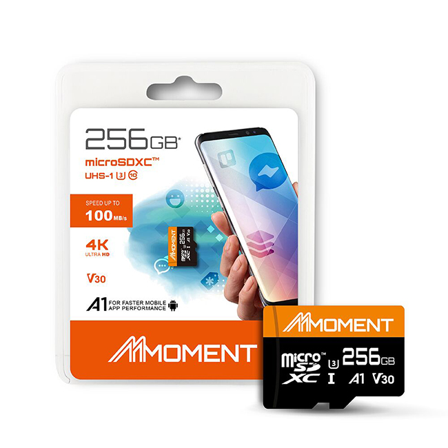 【MOMENT】256GB MicroSDXC UHS-I U3 A1 V30 4K記憶卡