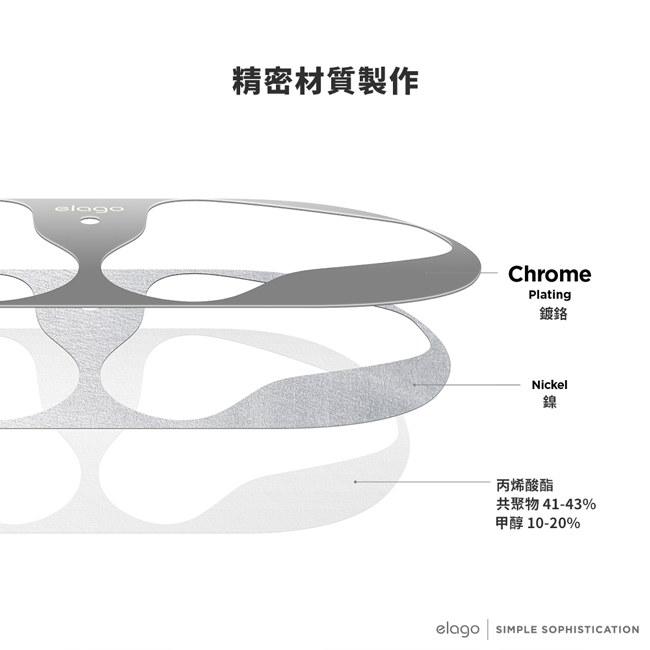 Elago AirPods 鍍鉻金超防塵充電盒保護貼-太空灰