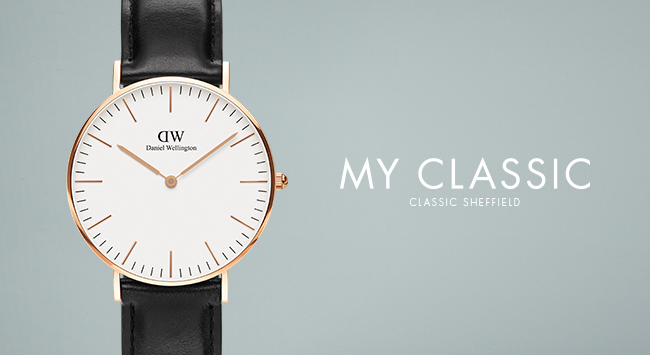 DW 手錶 官方旗艦店 36mm玫瑰金框 Classic 爵士黑真皮皮革錶