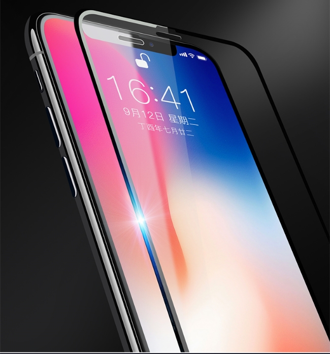PKG Apple iPhone Xs Max 保護貼-全滿版玻璃(黑框)