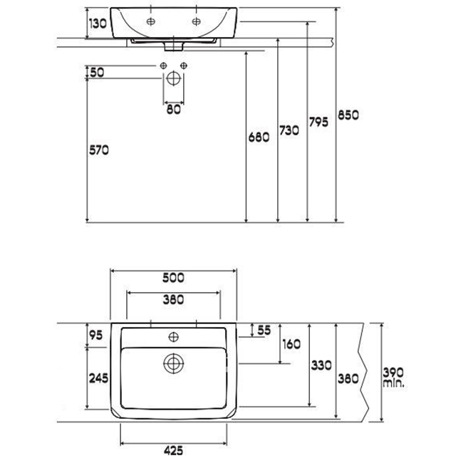 KERAMAG PLAN-50面盆